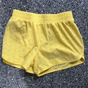 DSG yellow laser cut print shorts